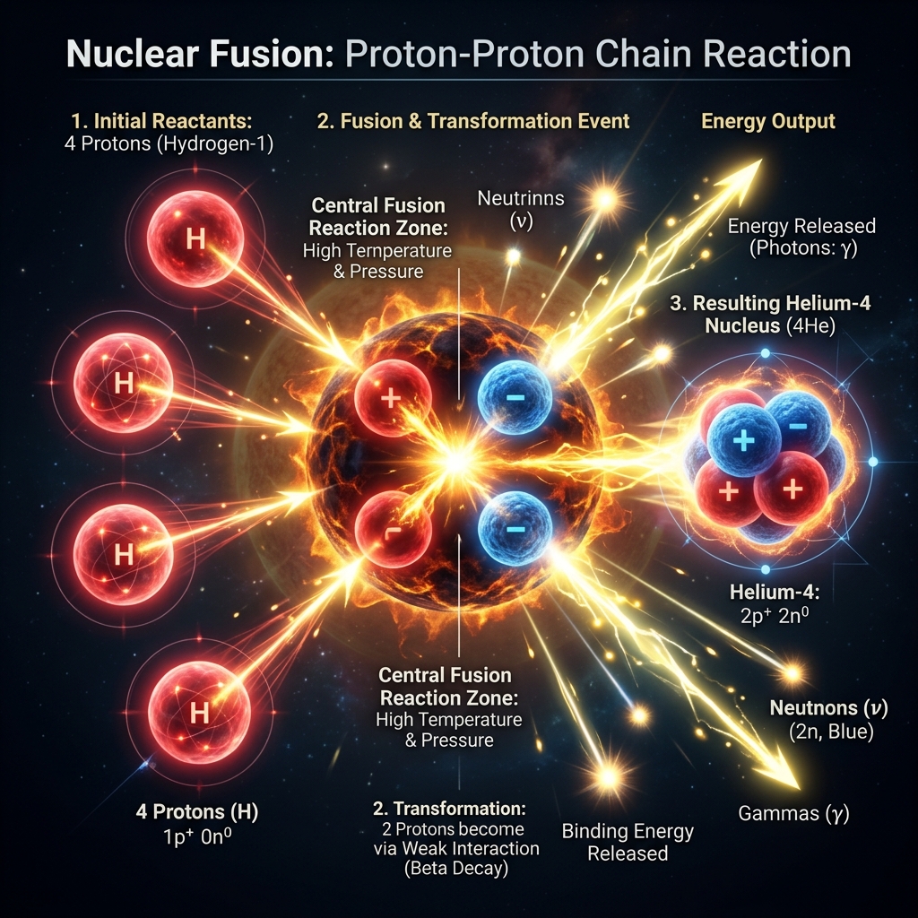 Schemat fuzji proton-proton